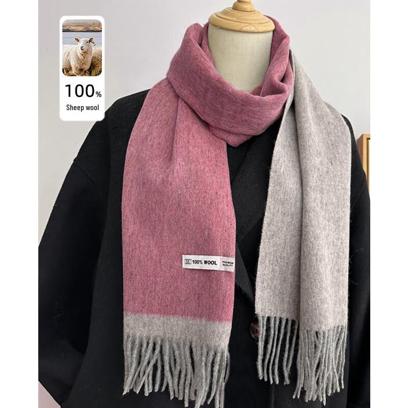 VICTORIA&VERA Wool Blend Tassel Scarf