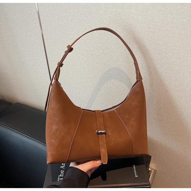 Korean Version of Fashionable Casual Niche Small Bag Women's 2025 Autumn New Retro High-end Underarm Crescent Bag Shoulder Bag