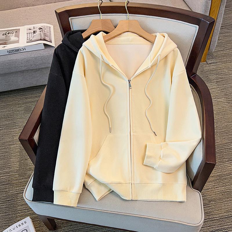 

High-Quality Plus Size Hooded Cotton Sweatshirt - Loose, Slimming, and Velvet-Lined for Autumn 6XL (210-260 jin)