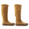 Excellent LOUIS VUITTON Boots Monogram Pattern Mouton Camel Women 36 Used