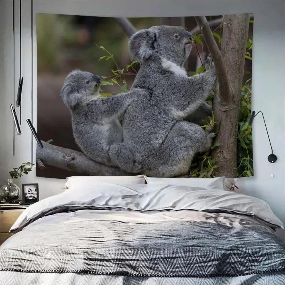 Tier Niedlicher Koala Wanddeko Wandteppich Zuhause Wohnzimmer Wandteppich
