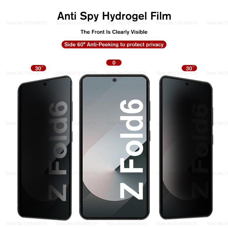 2 ks antispy hydrogelová fólie bez skla pro Samsung Galaxy Z Fold 6 5G ochrana proti oslnění proti oslnění Z Fold6 ZFold6 ZFold 6