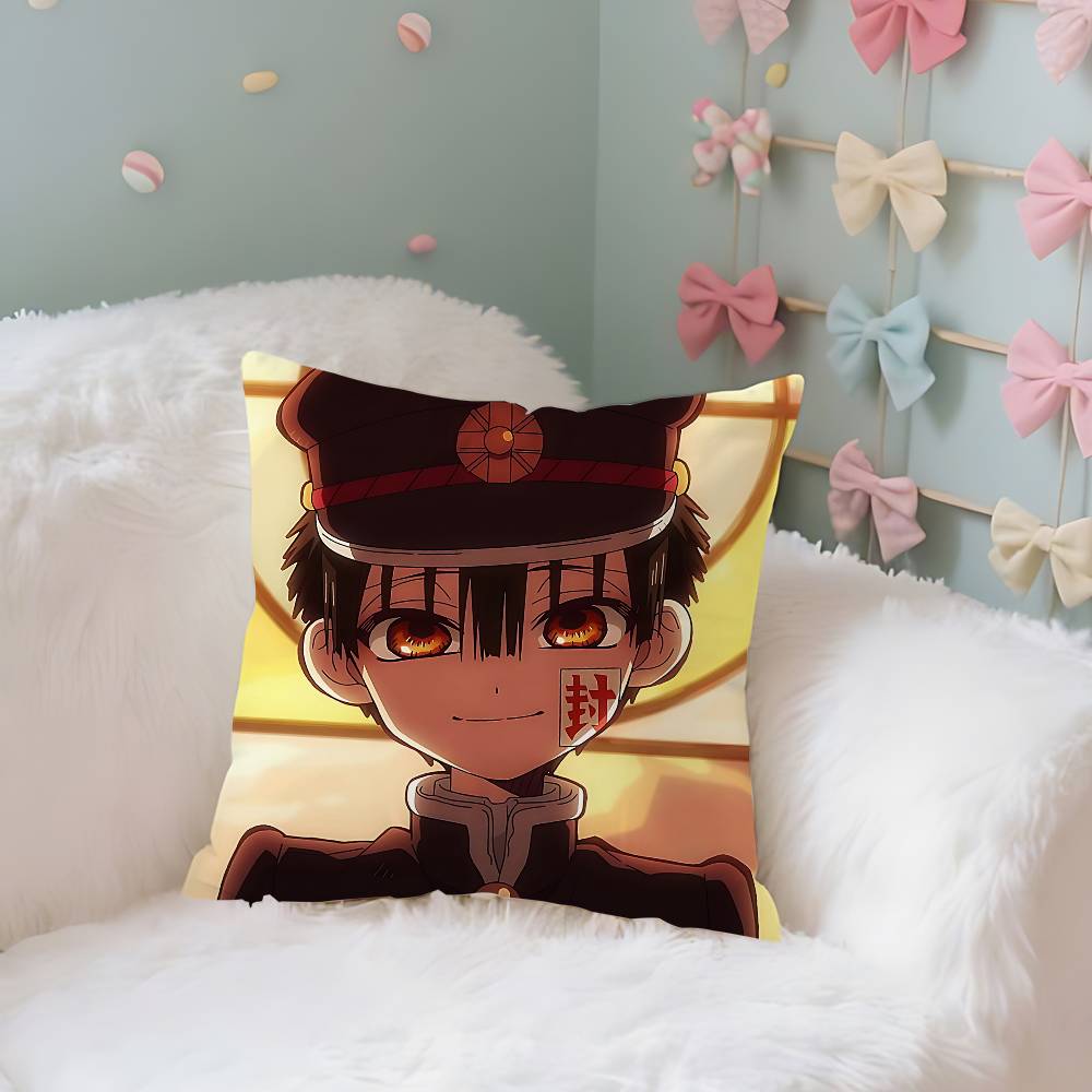 ToiletBound Hanakoskuns Case Plush Fabric Soft Pillowcase Double Sided Print Cushion Cover Household Gifts