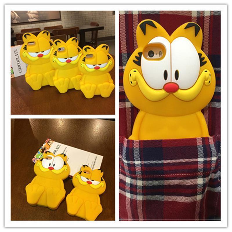 Garfield-showet Silikon Full Deksel Telefondeksel Med Fallsikring For iPhone-brukere