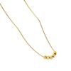Douyin Celebrity Lucky Five Blessings Necklace: Gold-Plated Bead Pendant in Carved Titanium Steel.