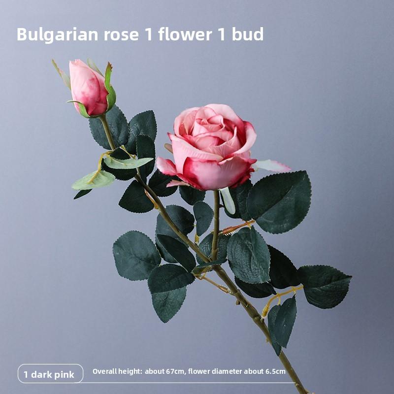 Two Artificial Flowers, Rose Silk Flowers, Home and Wedding Decoration Artificial Flowers, Dried Flowers, Bouquets, Living Room and Table Flowers