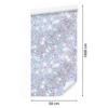 Iridescent glitter wallpaper light gray, white and azure 50x1000