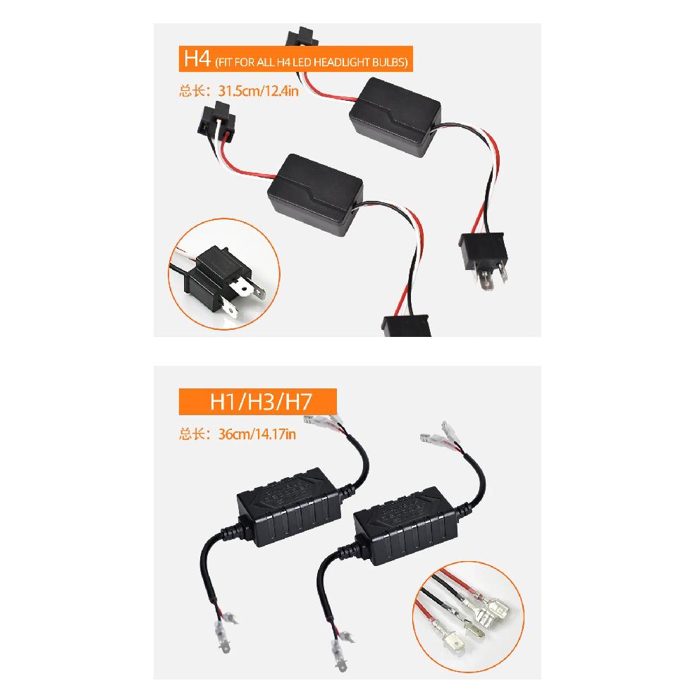 Universal Decoders For LED Bulb H4 H1/H3/H7 H8/H9/H11 9005/9006/9012 EMC Anti interference Canbus Error Small Size No flashing