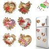 6Pcs Special Shape Diamond Painting Fridge Magnet White Fox Fridge Stickers Diamond Art Fridge Magnet for DIY Crafts Party Gift