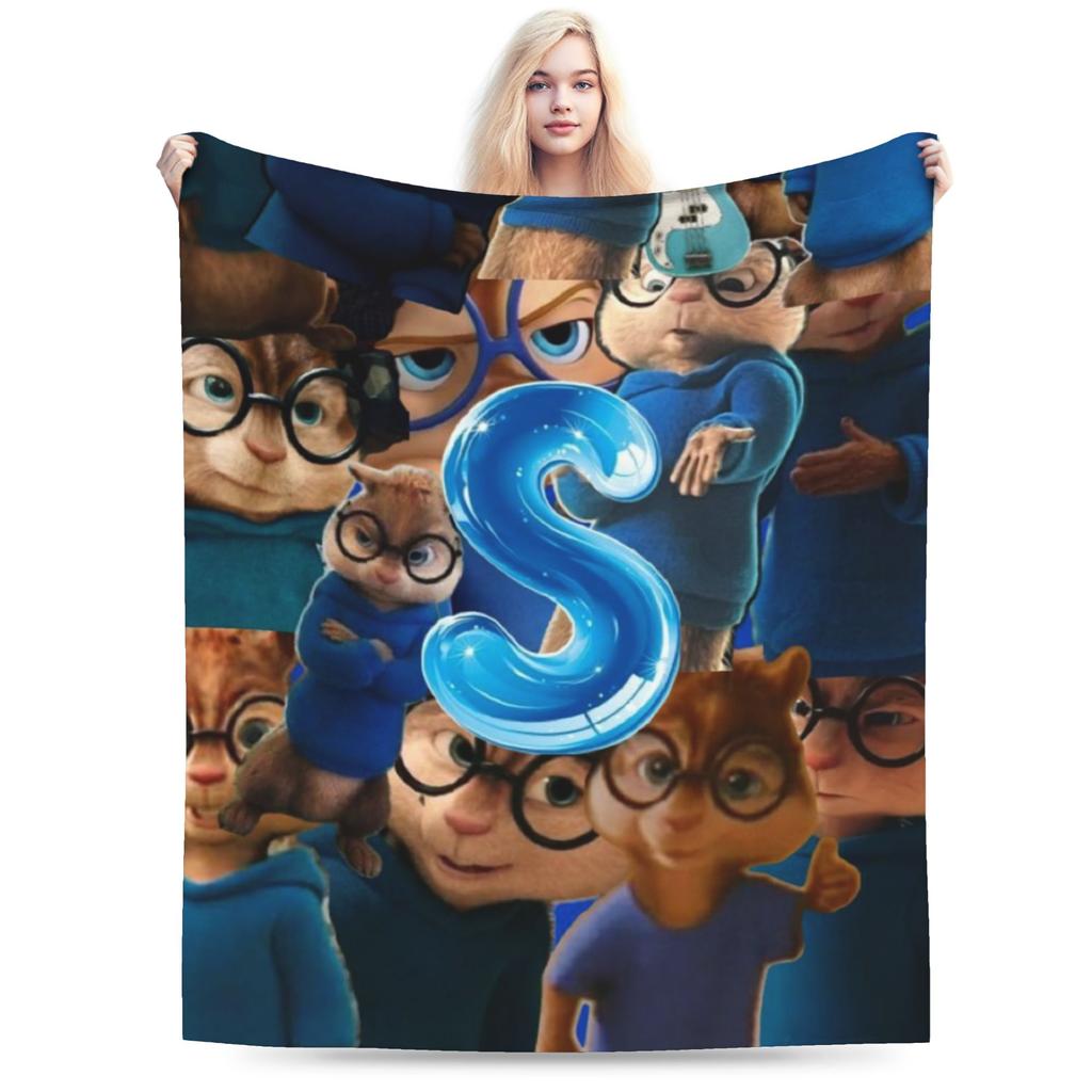 Super měkká deka Alvin a Chipmunkové Prémiový flanelový fleece Lehká přikrývka Teplé plyšové deky pro všechna roční období