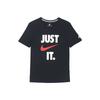 Sportbekleidung Alphabet-Print Rundhals-T-Shirt Herren Tops Schwarz AQ5195-010
