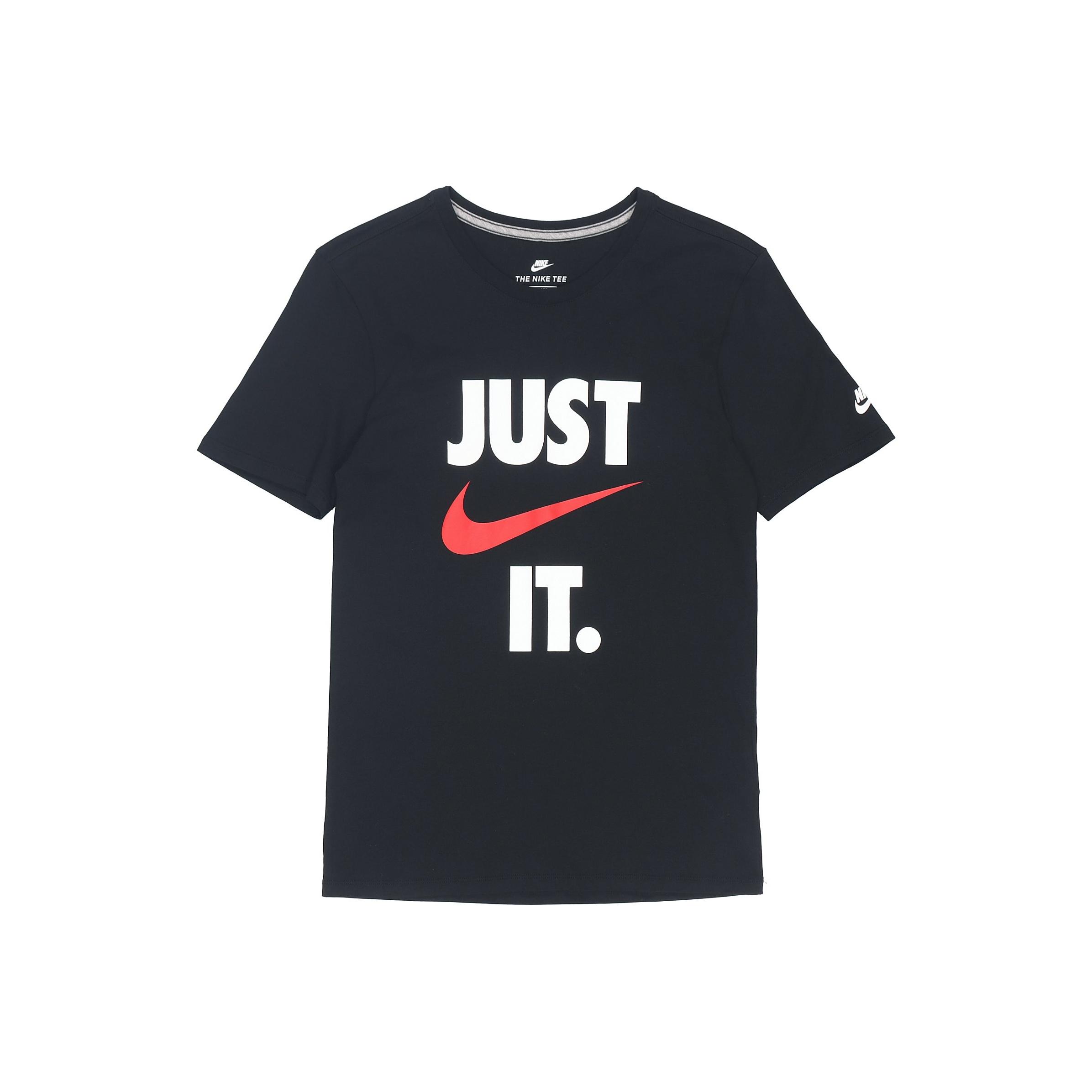 Nike Sportswear T-shirt met alfabetprint en ronde hals Heren Tops Zwart AQ5195-010 XXS