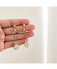 2021 New Exquisite Simple Net Celebrity Temperament High Sense Bow Long Earrings Fashion Zircon Accessories Earrings For Women