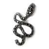 Les Trésors De Lily [K9546] - Silberanhänger 'Tentation' schwarz (rhodiniert) - 17x25 mm