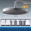 High Pressure Top Rain Shower Heads 6 Modes Rainfall Shower Head Bathroom Shower Faucet Accessories With Filter