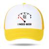 I NEED BEER Foam Trucker Cap Man Woman Summer Visor Mesh Baseball Hat Funny Fuel Gauge Print Unisex Casual UV Sun Fisherman Cap