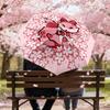 1pc Fox Cherry Blossoms Automatic Folding Umbrella 8 Rib Iron Frame,  Suitable for Travel, Daily Use, Birthday, Women & Men Gift c1231063