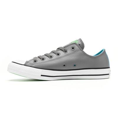 Chuck Taylor All Star Pelle Comode Antiscivolo Basse Sneakers Unisex Grigio 165666C