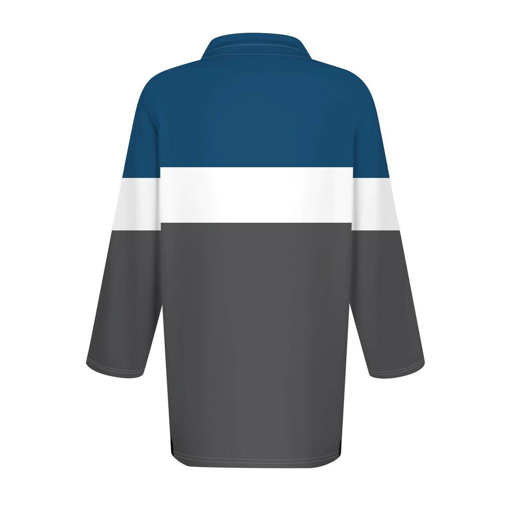 Dámská móda Neformální klopa Krátká košile s 3/4 rukávem s potiskem Dámské topy se zapínáním na knoflíky