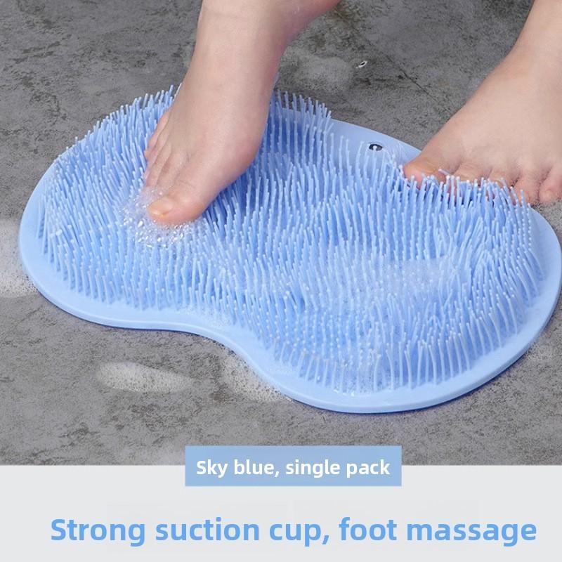 Silicone Foot Scrubber Massager Bath Mat With Nonslip Suction For Home Use