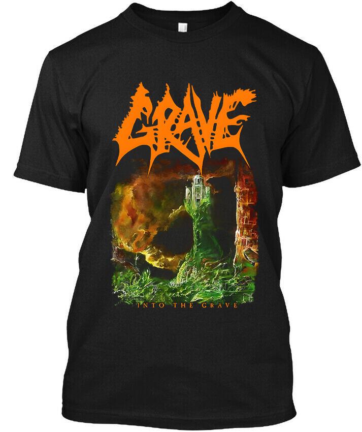 NWT Grave Into the Grave Swedish Death Metal Band Music Album Logo T-Shirt Unisex T-Shirt XL