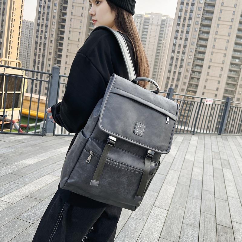 Dual Shoulder Bag, Men's Large Capacity Travel Bag, Fashionable and Trendy Korean Style, High School Student Schoolbag, Computer Backpack