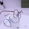 Retro Fashionable Polygonal Large Frame Myopia Glasses With Small Diamond Edges Women Men Anti-Blue Light Learning Eyeglasses