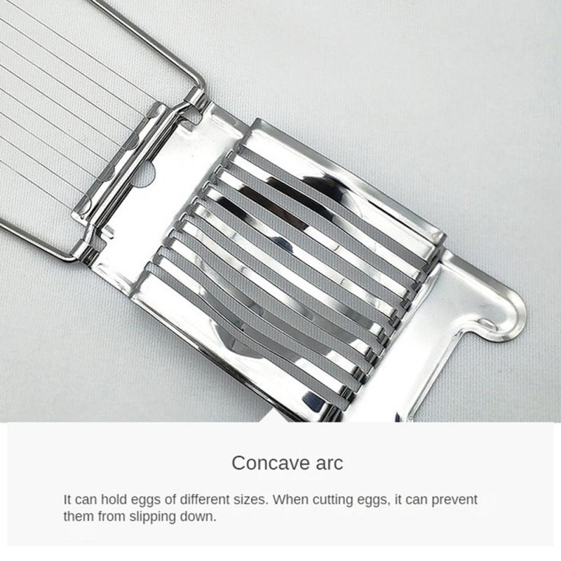 Multifunksjonelle eggskjærere i rustfritt stål Fancy splitter Eggskjæreverktøy Hjem To-i-ett eggskjærer Kjøkkenutstyr