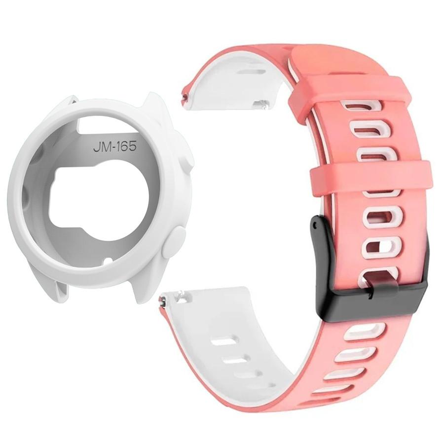 Silikonowe Etui+Pasek Do Garmin Forerunner 165 Miękki Sportowy Pasek do Zegarka Opaska na Nadgarstek Do Garmin Forerunner 165 Pokrowiec Ochronny