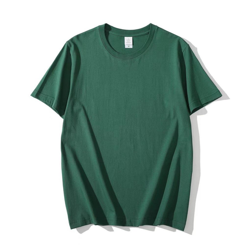Available: Men's 180g Cotton Crew Neck Short Sleeve T-Shirt - Solid Color, Pure Cotton, Ideal for Summer and Advertising.