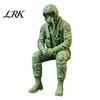 Military Desk Ornaments 3D Printed Pilot Figurine, Realistic Seated Aviator Statue for and Unique Bookshelf Hanging Decor Decor, Style Shelf