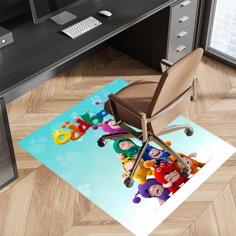 1pz Tappeto Area con Stampa Oddbods - Morbido, Lavabile, Antiscivolo, Tappeto Decorativo da Interno per Sedie da Ufficio, Soggiorno, Ufficio in Casa
