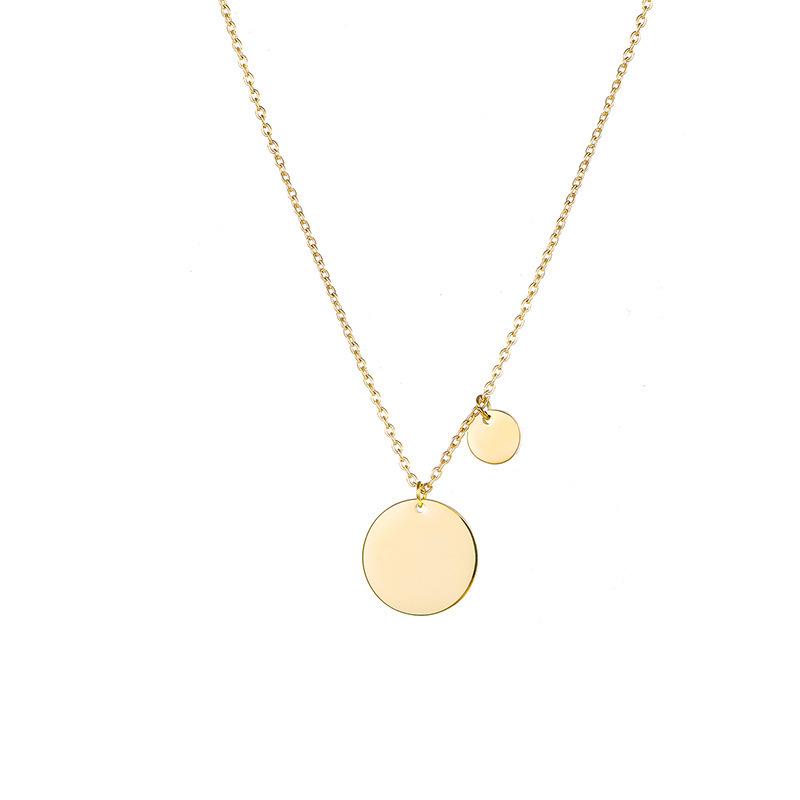 St. Delan Gold-Plated Titanium Steel Necklace for Women, Simple European and American Style, Single-Layer Clavicle Chain.