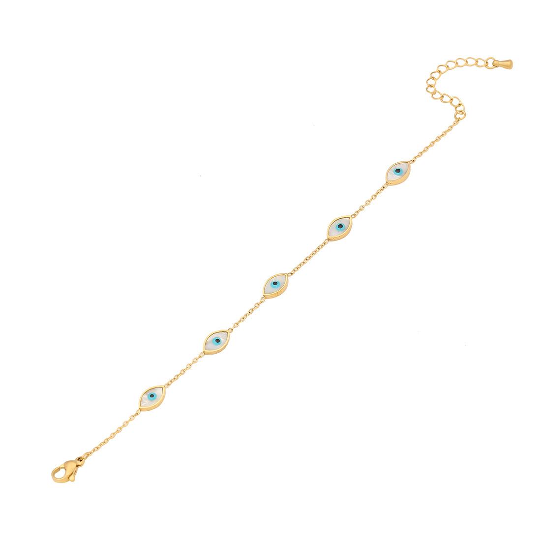 Droplet Eye Necklace Set, Unique Stainless Steel Neck Jewelry, Western Style Cross-border Accessories