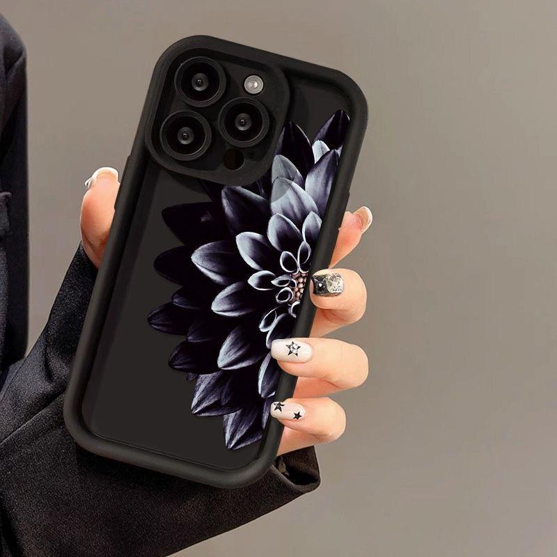 Dark Flower for iPhone17 ProMax Phone Case 16 Apple 17 Scrub 14/15 Premium 13 Factory