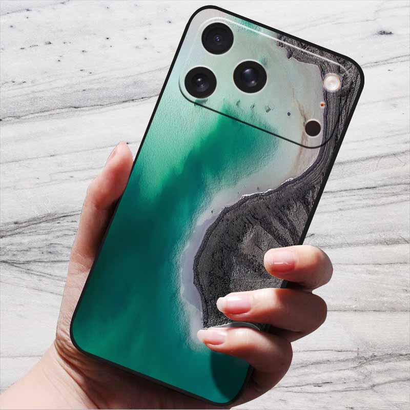 Marble Case For iPhone 16 Pro Max Black Edge Cover For iPhone17 Air 16e iPhone16 Plus Luxury Silicone Phone Cases Soft TPU Bag