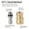 High Pressure Water Gun Quick Plug Live Connection 1/4 Fast Connector M14*1.5 High Pressure Spray Head Foam Pot Accessories