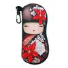 Japanese Style Cherry Blossom Print Glasses Case Portable Storage Box Shockproof Eyeglass Storage Bag With Keychain Women Gifts