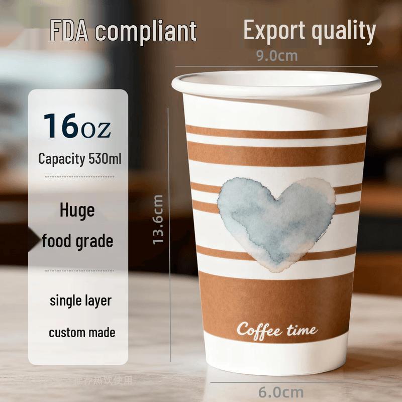 QIWAI Disposable Coffee Cups with Lids