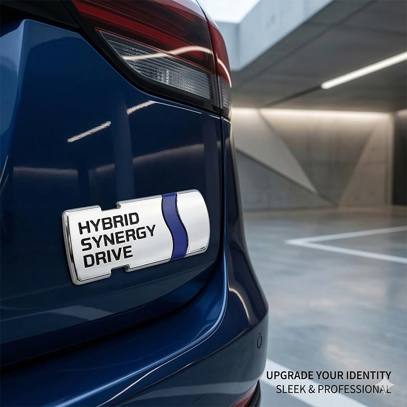 3D Metal Logo HYBRID SYNERGY DRIVE Emblem Badge Decal For Toyota Prius Camry RAV4 Corolla Trunk Fender Sticker Car Accessories
