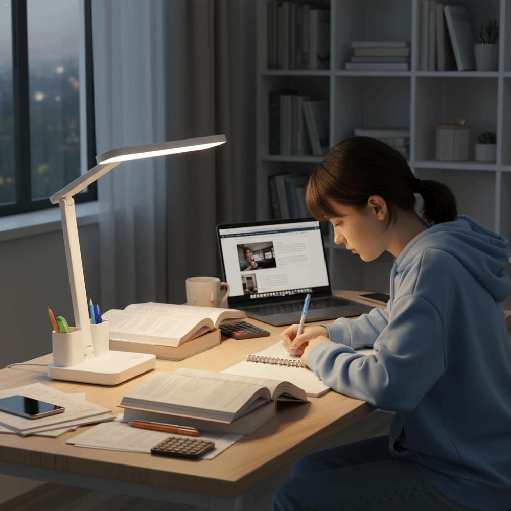Touch Control Dimmable Table Lamp Eye Protection Foldable Reading Light Desk Lamp  Bedside Use