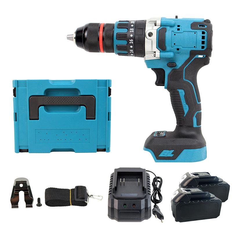Rechargeable Brushless Cordless Impact Drill with Pistol Grip - Lightweight Hole Punching & Electric Screwdriver for Home Use