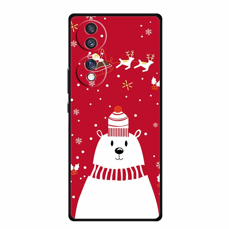 Case For Honor 70 Pro Plus Christmas Soft Silicone TPU Phone Back Cover For Huawei Honor 70 Pro+ Honor70 Lite Cartoon Capa Funda
