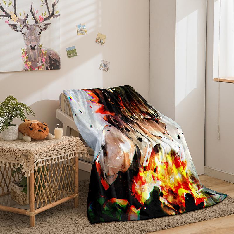 Cartoon Hero Academy Series Double Sided Flannel 3D Digital Printing Blanket Blanket