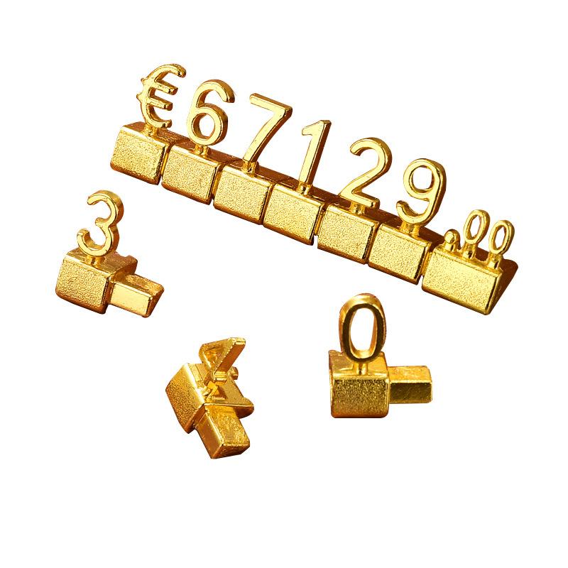 12Pcs Jewelry Store Price Tag Cube Number Signs Adjustable Assembly Tool for Retail Counter Display