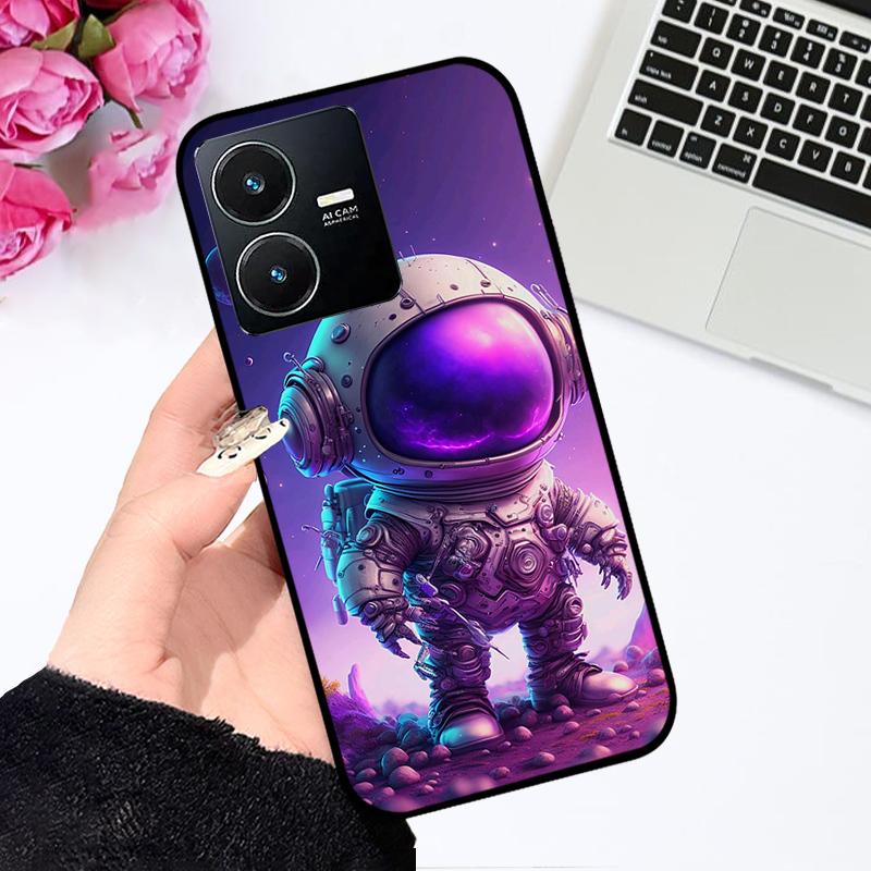 Pour Vivo Y22 4G Coque V2207 V2206 Y22s Impression Couleur Mat TPU Silicone Souple Housse de Téléphone Pour Vivo Y35 4G Pare-chocs Anti-choc Fundas