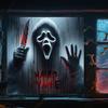 Halloween Spooky Window Clings Horrible Screaming Ghost Silhouette Window Sticker