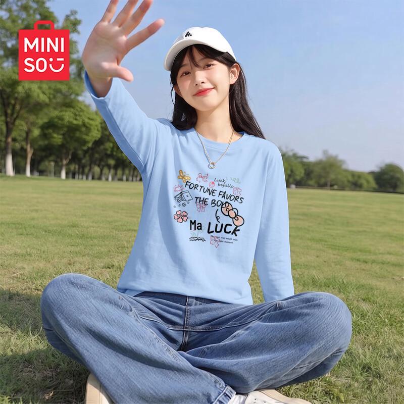 Miniso Women's Pure Cotton Long Sleeve T-Shirt