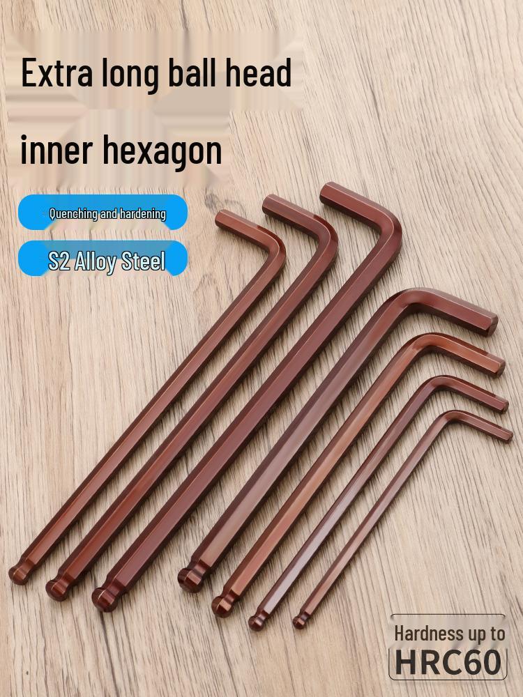 S2 High Hardness L-Shaped Ball Head Hex Wrench, 2.5mm-4mm