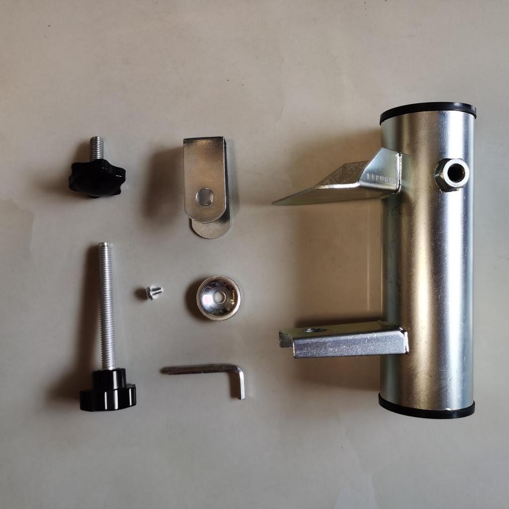 Outdoor Umbrella Clip Base for Balcony, Table, Bench, and Beach – Fits Round Steel Pipes